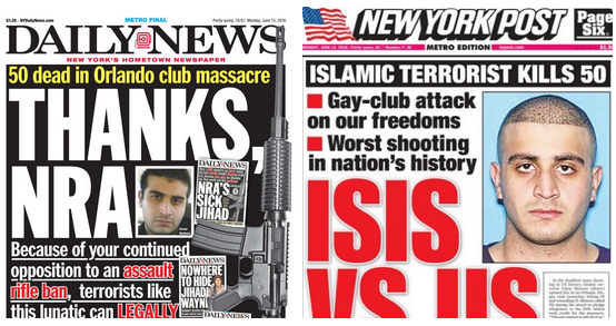 Daily News NY Post Orlando Shooting